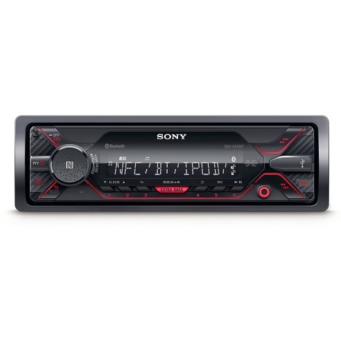 Sony Car Stereo DSX-A410BT Digital Media Receiver with NFC, Bluetooth, USB, AUX, FM (Black)