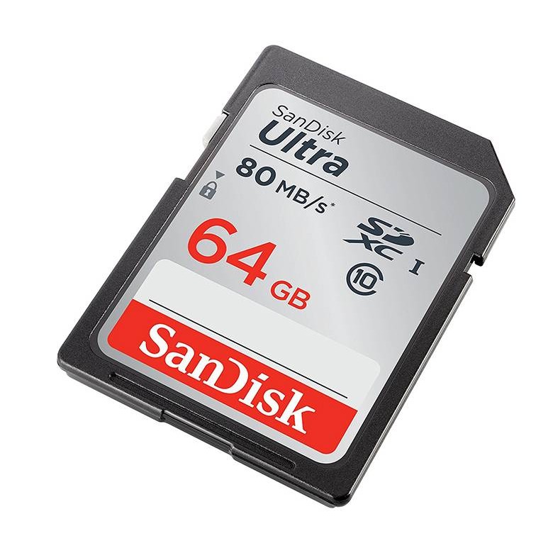 SanDisk Ultra 64GB Class 10 UHS-I SDXC Memory Card (SDSDUNC-064G-GN6IN) (80 MB/s)
