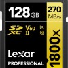 Lexar LSD1800128G-BNNNG Professional 1800x 128 GB SDXC Class 10 270 MB/s  Memory Card Compatible with Camera