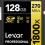 Lexar LSD1800128G-BNNNG Professional 1800x 128 GB SDXC Class 10 270 MB/s  Memory Card Compatible with Camera