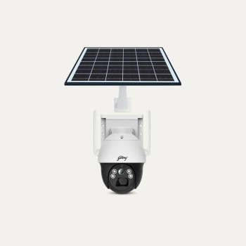 Godrej Eve Pro Pan/Tilt Smart Solar Powered Camera 4 MP, 7W Solar Panel Human Detection Security Camera