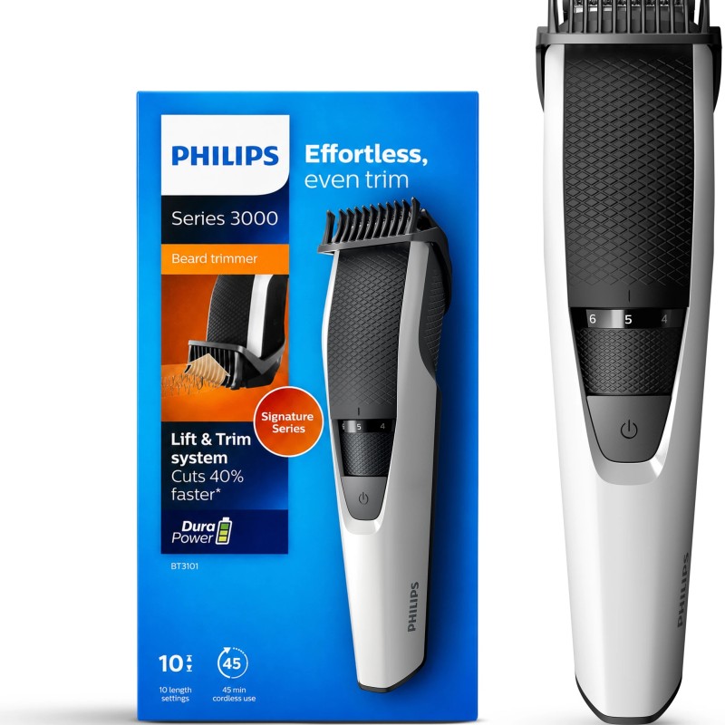 PHILIPS Men's Bt310/15 Beard Trimmer With Lift And Trim System Of Runtime: 45 Min, Reachargeable battery, Multicolour