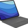 Logitech Combo Touch for iPad Pro 12.9-inch (5th gen) Bluetooth Handheld Tablet Keyboard Compatible with Desktop, Laptop, Mac KeyboardCase-Detachable Backlit Keyboard with Kickstand,Click-Anywhere Trackpad  (Grey)