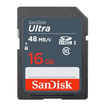 SanDisk Ultra SDHC UHS-I Card, 16GB, Speed up to 48 MB/s, Class 10
