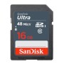 SanDisk Ultra SDHC UHS-I Card, 16GB, Speed up to 48 MB/s, Class 10