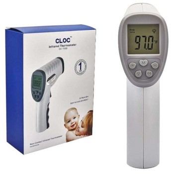 Cloc SK-T008 Infrared Thermometer Gun | Non-Contact Digital Thermometer | Fast & Accurate Body Temperature Measurement | Fever Alert | LCD Display