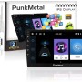 PunkMetal Android 2Din 7'' Inch Ultra HD Capacitive Polegadas Gorilla Touch Screen GPS Navigation AM/FM Radio