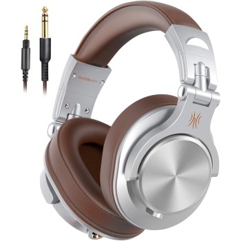 OneOdio A71 Over Ear Headphones with Mic, On-Line Volume & Share-Port Headsets for Gaming Office Phone Call DJ，Wired Stereo Headphones with Detachable Boom Mic