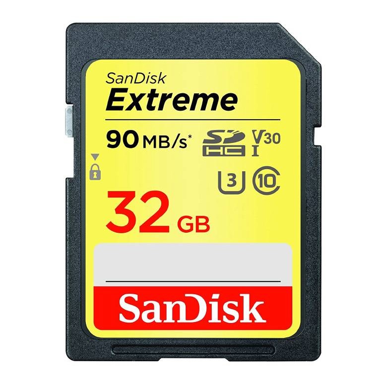 SanDisk Extreme 32 GB SDXC Class 10 90 MB/s  Memory Card Compatible with Camera, Computer (SDSDXVE-032G-GNCIN)