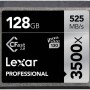 Lexar Professional 3500x 128GB CFast 2.0 Card, Up to 525MB/s Read, for Cinematographer, Filmmaker, Content Creator (LC128CRBNA3500)