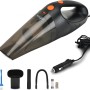 Wagzo VC-52 | 110 Watt,5000PA Suction Power| 13 Ft Long Power Cord HEPA-Filter | Car Vacuum Cleaner (Black)