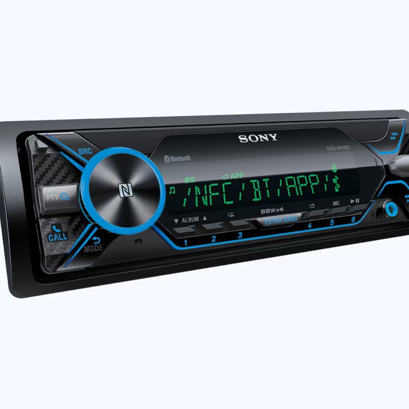 Sony Car Stereo DSX-A416BT Digital Media Receiver with NFC, Bluetooth, USB, AUX, FM (Black)
