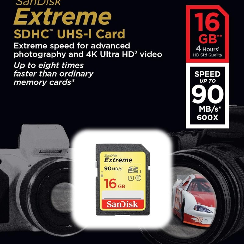 SanDisk Extreme16GB SDHC 90MB Memory Card