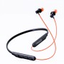 TRIGGR Bassplugs 100 Neckband, Dedicated Switch, 40H Battery, Dual Pairing, Fast Charge Bluetooth Headset (Orange, In the Ear)