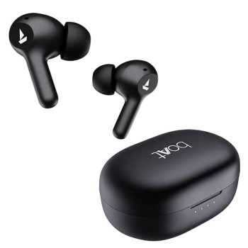 boAt Airdopes 71,40 H Battery, ENx Tech, Low Latency, App Support Bluetooth Headset (Active Black, True Wireless)