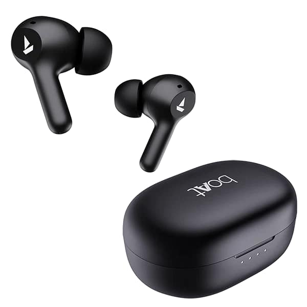 boAt Airdopes 71,40 H Battery, ENx Tech, Low Latency, App Support Bluetooth Headset (Active Black, True Wireless)