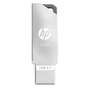 HP X740W Metal USB 3.0/3.1 Flash Drive 32 GB Pen Drive Compatible with Desktop Computer (Silver)
