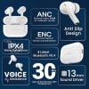 HAMMER Aero Max Bluetooth Earbuds with Clear Calling, 32 db ANC+ENC, Fast Charging (White)
