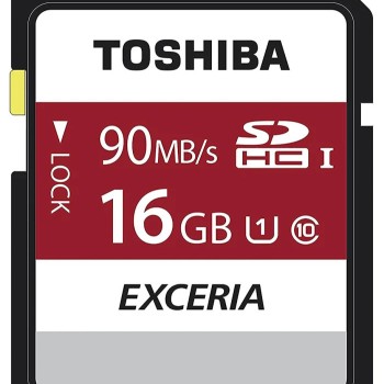 TOSHIBA THN-N302R0160A4 Exceria 16 GB SDHC Class 10 90 MB/s  Memory Card Compatible with Camera