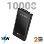 Callmate T80 With Dual Torch 10000 -mAh Li-Polymer Power Bank