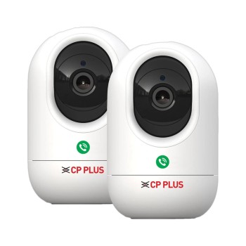 CP PLUS CP-E24Q (Pack of 2) Wi-Fi Smart CCTV Camera with Press to Call & CTC Secure Tech Security Camera