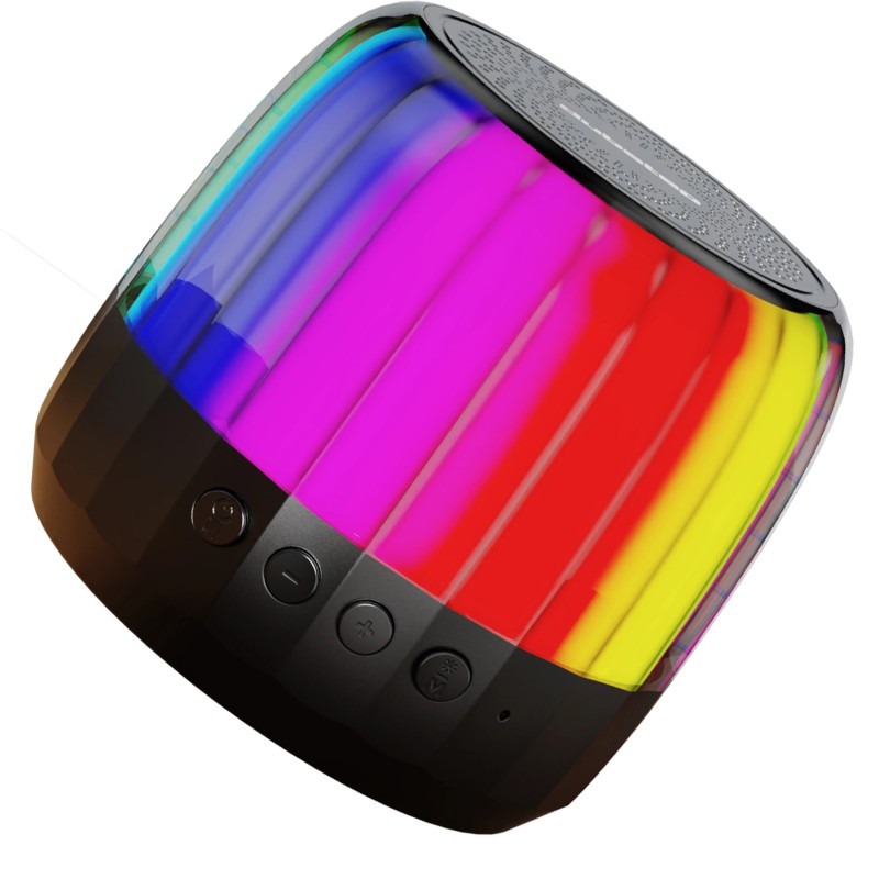 Dubstep Pop 650 with 15 Hrs Playtime,52mm Dynamic Driver,Multiple RGB Lights,TWS Pairing 6 W Bluetooth Speaker (Black, 2.0 Channel)
