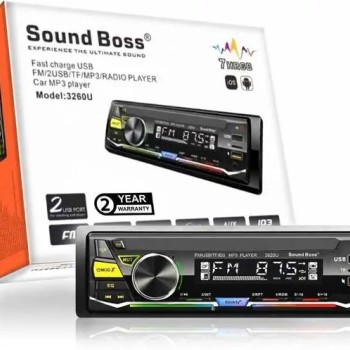 Sound Boss SB-3260U Charge Pro+ DUAL USB/Bluetooth/FM/AUX/SD/UNIVERSAL Car Stereo (Single Din)