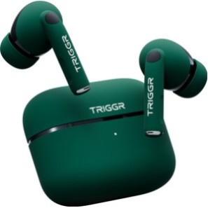 TRIGGR Ultrabuds N4 with Premium Finish, Rubber Grip Design, 40H Battery, 13 mm Drivers Bluetooth Headset