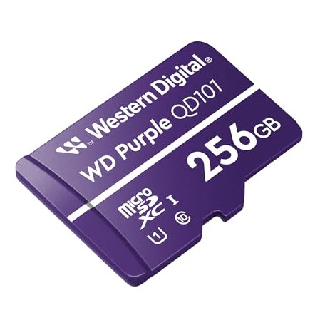 Western Digital WD Purple 256GB Surveillance and Security Camera Memory Card for CCTV & WiFi Cameras (WDD256G1P0C)