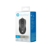 HP 100 Wired Optical Mouse 6VY96AA Wired Ambidextrous Optical Mouse (USB 3.0, Black)