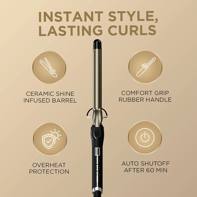 Ikonic Professional Curling Tong CT-22 Electric Hair Curler (Barrel Diameter: 22 mm)