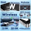 Woscher AirStream Picassou3GB+32GBWireless CarPlay Adapter Android AutoAI Box For OEM Car Stereo (Double Din)
