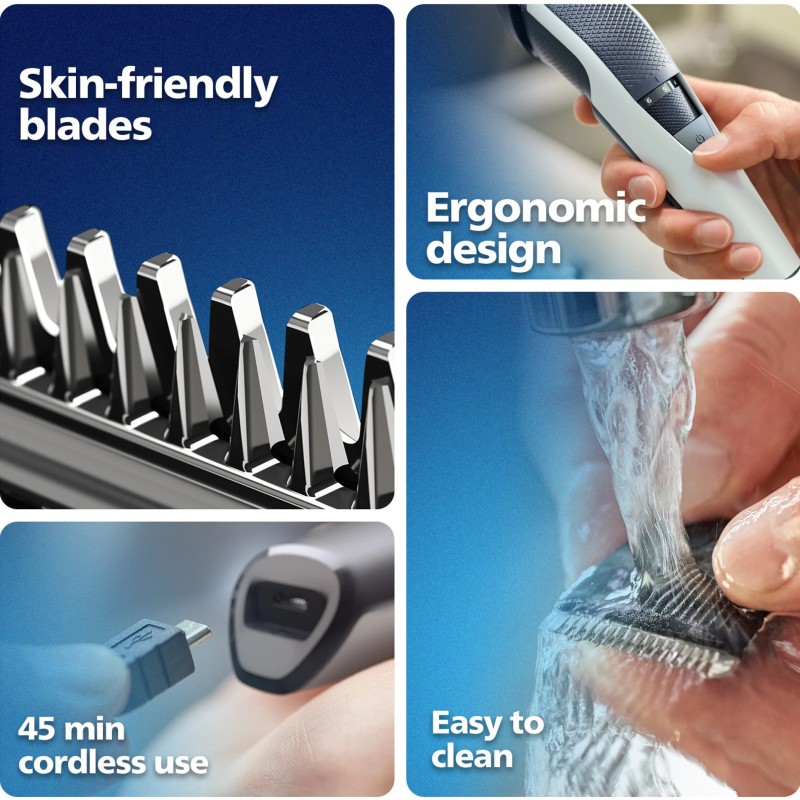 PHILIPS Men's Bt310/15 Beard Trimmer With Lift And Trim System Of Runtime: 45 Min, Reachargeable battery, Multicolour