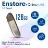 EVM 128GB ENSTORE+ DRIVE USB 3.2 GEN 1 (PENDRIVE) 128 GB Pen Drive Compatible with Desktop Computer, Laptop, Audio Player, Television USB 3.2 Metal Case (Gold)