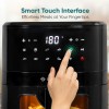 Solara Air Fryer 4.5L with 500ml 2-in-1 Glass Oil Sprayer, Set of 6 Silicone Basket, 360 High Speed Air Circulation, Air Fryer (4.5 L)