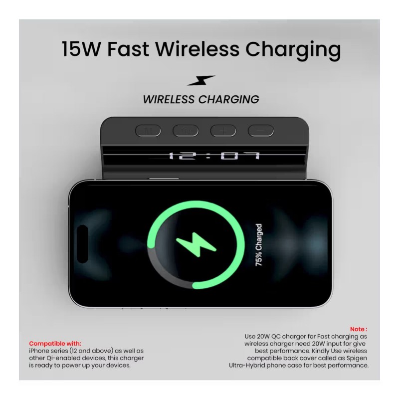 Portronics Freedom 4A Desktop Wired & Wireless Charging Pad