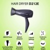 BABYLISS D212E Hair Dryer (2000 W, Black)
