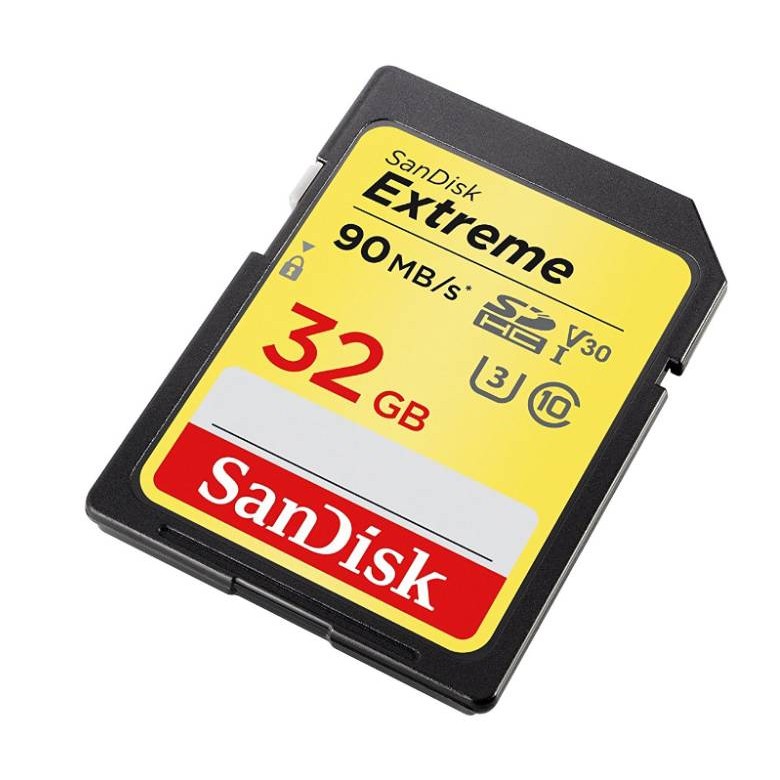 SanDisk Extreme 32 GB SDXC Class 10 90 MB/s  Memory Card Compatible with Camera, Computer (SDSDXVE-032G-GNCIN)