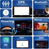Wagzo 9 Inch Car Android Player TS7,1GB+16GB,4thGen,4 Core,IPS Display With Led Camera Car Stereo (Double Din)