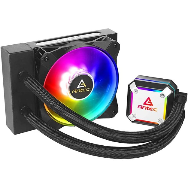 Antec Neptune 120 ARGB Liquid CPU Cooler | 120mm All-in-One AIO Cooler | High Performance Cooling | ARGB Lighting Black