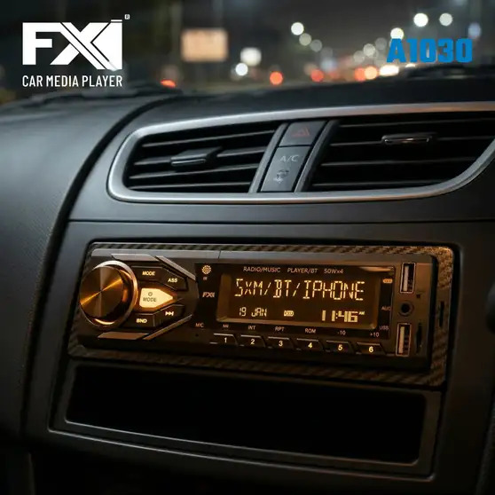 FXI A-1030 Charge Pro+ DUAL USB Bluetooth Wireless With Phone Caller Id Receiver Car Stereo (Single Din)
