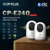 CP PLUS CP-E24Q (Pack of 2) Wi-Fi Smart CCTV Camera with Press to Call & CTC Secure Tech Security Camera