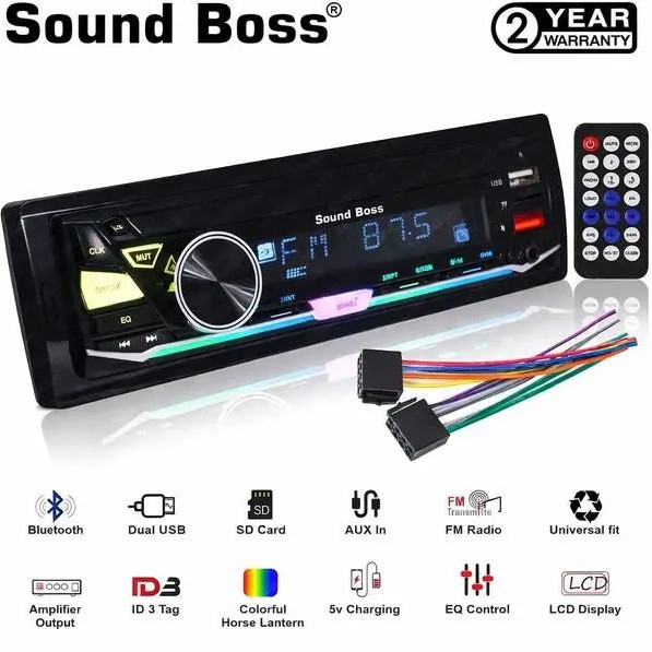 Sound Boss SB-3260U Charge Pro+ DUAL USB/Bluetooth/FM/AUX/SD/UNIVERSAL Car Stereo (Single Din)