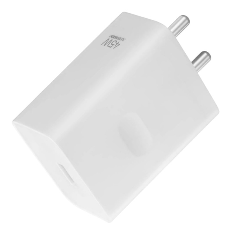 Realme 45W SuperVOOC Charger Adapter with USB Type-A Flash Charge Fast Charging Power Adapter (White) VCB4CAIH