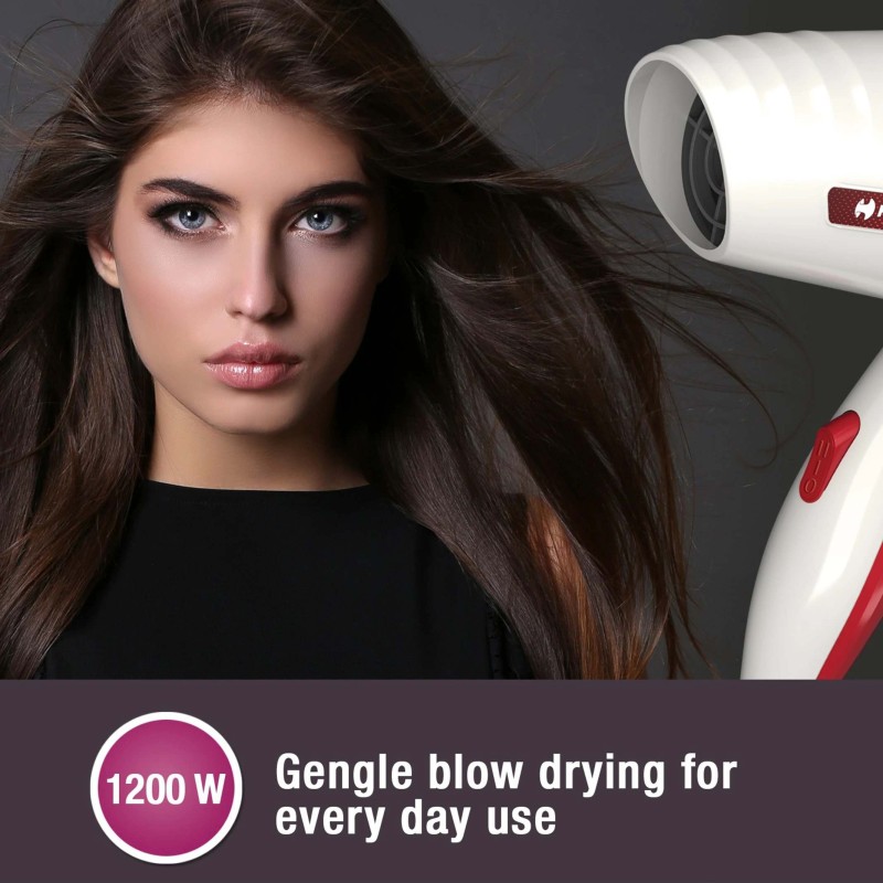 HAVELLS HD1901 Hair Dryer (1200 W, White & Red)