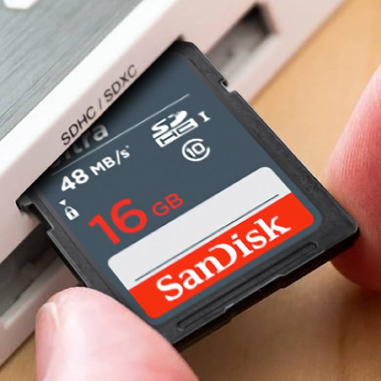 SanDisk Ultra SDHC UHS-I Card, 16GB, Speed up to 48 MB/s, Class 10