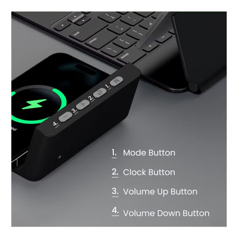 Portronics Freedom 4A Desktop Wired & Wireless Charging Pad