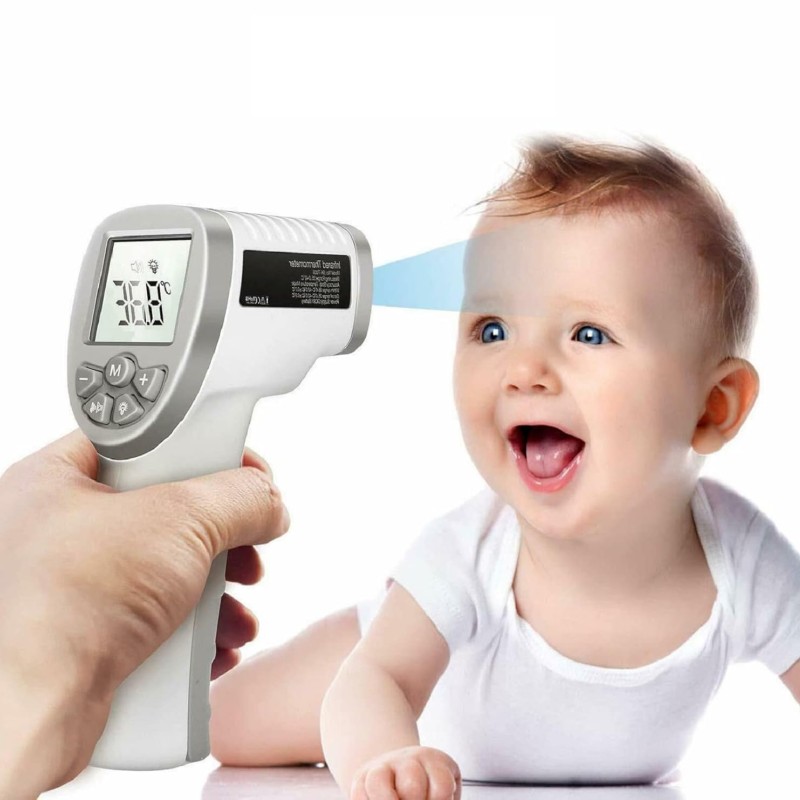 Cloc SK-T008 Infrared Thermometer Gun | Non-Contact Digital Thermometer | Fast & Accurate Body Temperature Measurement | Fever Alert | LCD Display