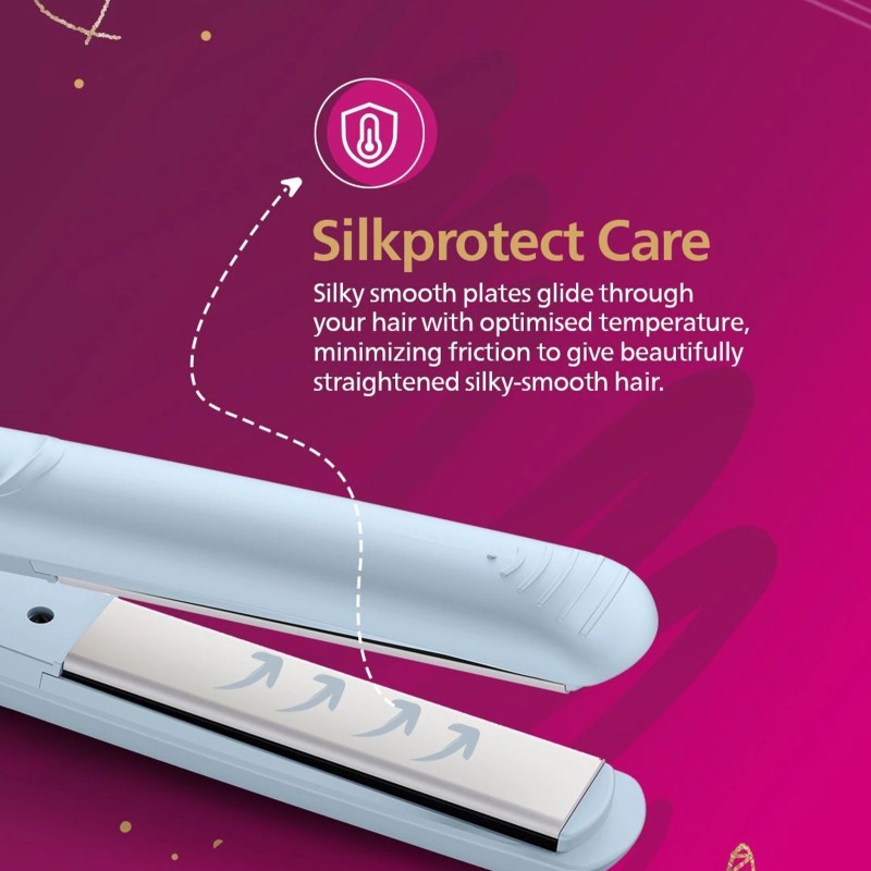 PHILIPS Style on-the-go BHS264/00 Hair Straightener (Light Blue)