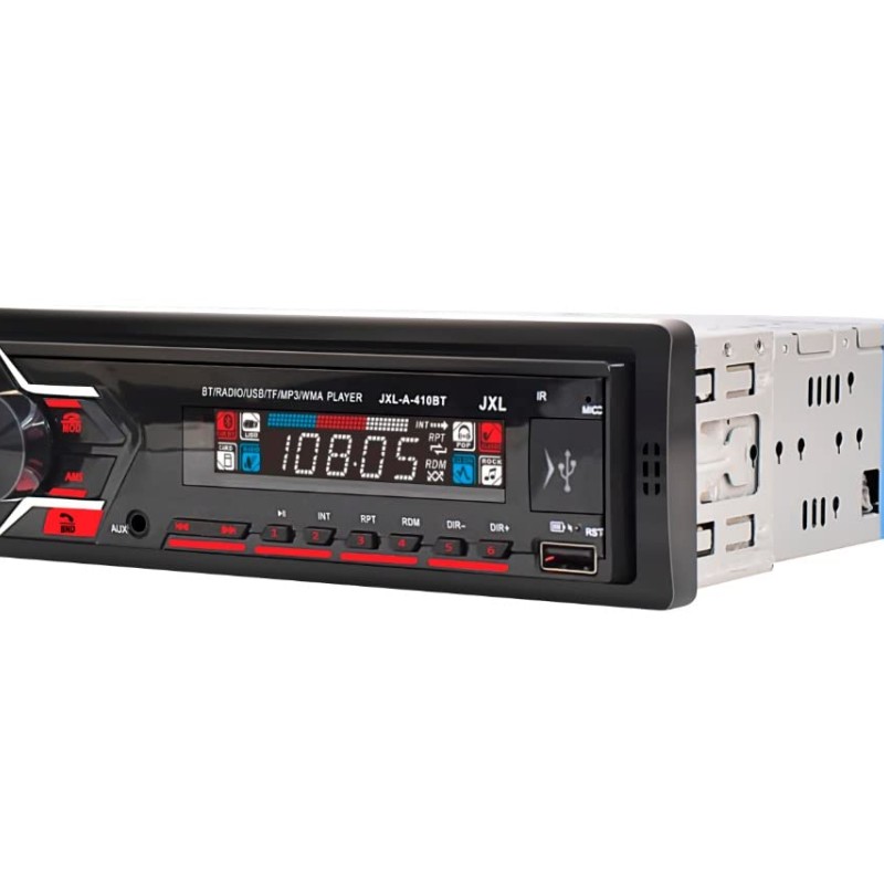 JXL-410BT Car Stereo 220W Universal Fit Single Din Mp3 Car Stereo with Dual USB Ports/Bluetooth/Hands Free Calling/FM/AUX Input/SD Card